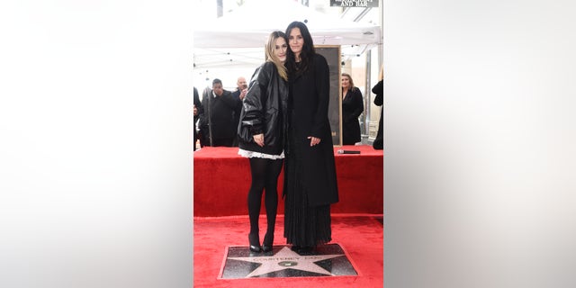 Coco Arquette and Courteney Cox at the star ceremony on Wednesday.