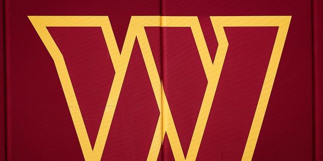 A photo of the Washington Commanders logo