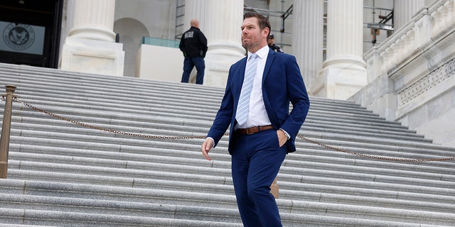 Rep. Eric Swalwell, D-Calif., departs from the U.S. Capitol Building on September 30, 2022, in Washington, DC. 