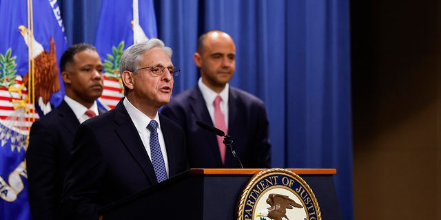 U.S. Attorney General Merrick Garland announced he will appoint a special counsel to oversee the Justice Department’s investigations into former President Donald Trump on Nov. 18, 2022, in Washington, DC. 