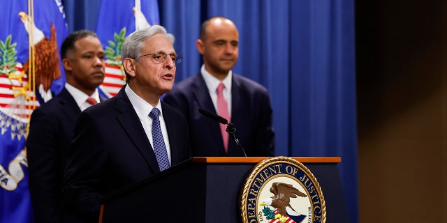 U.S. Attorney General Merrick Garland announced he will appoint a special counsel to oversee the Justice Department’s investigations into former President Donald Trump on Nov. 18, 2022, in Washington, DC.