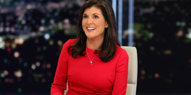 Nikki Haley visits "Hannity" at Fox News Channel Studios Jan. 20, 2023, in New York City.