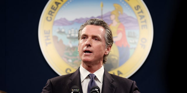 Gubernur California Gavin Newsom selama konferensi pers pada 01 Februari 2023, di Sacramento, California.