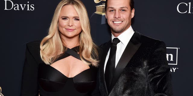 Miranda Lambert brought husband of four years, Brendan McLoughlin, as her date to Clive Davis' Pre-Grammy Gala.