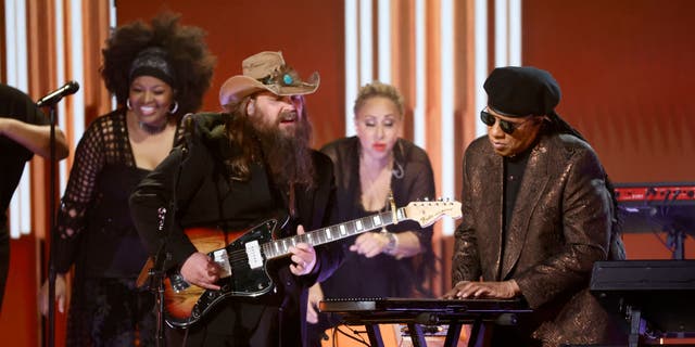Last Sunday, Stapleton and Stevie Wonder performed onstage during the 65th Grammy Awards at Crypto.com Arena.