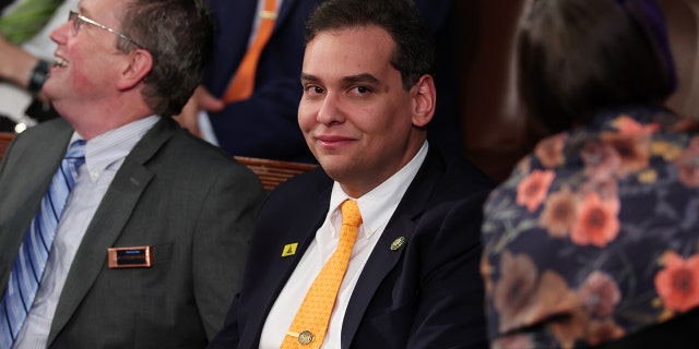 Rep. George Santos, R-N.Y., waits for President Biden's State of the Union address during a joint meeting of Congress in the House Chamber of the U.S. Capitol on Feb. 7, 2023, in Washington, D.C.