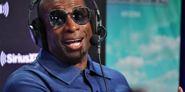 Deion Sanders attends SiriusXM's Super Bowl LVII on February 9, 2023 in Phoenix, Arizona. 