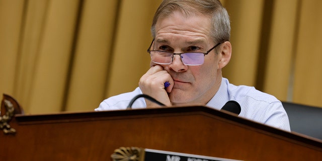 House Judiciary Committee Chairman Jim Jordan, R-Ohio, presides over a hearing of the Weaponization of the Federal Government Subcommittee in the Rayburn House Office Building on Capitol Hill on Feb. 9, 2023 in Washington, D.C.