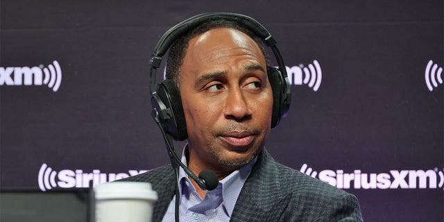 Stephen A. Smith attends SiriusXM's Super Bowl LVII on February 9, 2023 in Phoenix.