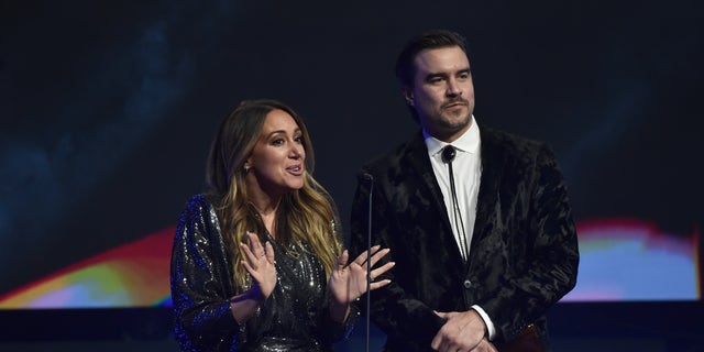 Haylie Duff, left, and Rob Mayes attend the 30th Annual Movieguide Awards on Feb. 10. The duo star in "Sweet on You."