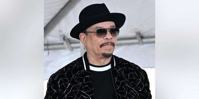 Ice-T attends the ceremony to honor him with a star on the Hollywood Walk of Fame.