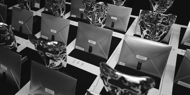 A general view of awards and winners envelopes ahead of the EE BAFTA Film Awards 2023 at The Royal Festival Hall on February 19, 2023 in London, England.