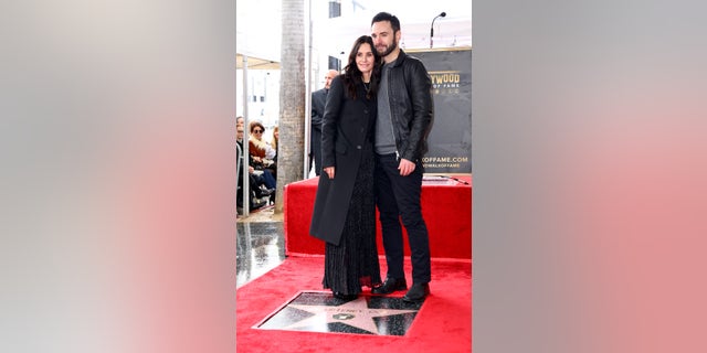 Courteney Cox and Johnny McDaid attend the Hollywood Walk of Fame Star Ceremony on Wednesday.