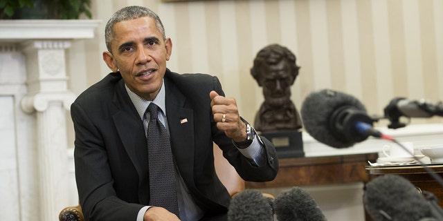 Presiden Barack Obama di Oval Office Gedung Putih di Washington, DC, 4 Februari 2015.