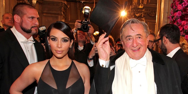 Kim Kardashian and Richard Lugner attend the Vienna Opera Ball in Vienna on Feb. 27, 2014.