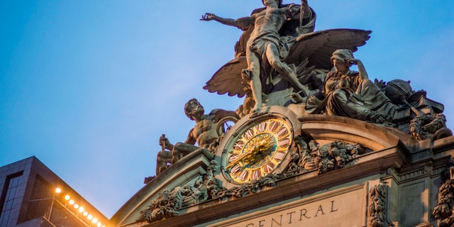 Details of the facade of Grand Central Terminal on June 15, 2012, in New York City.