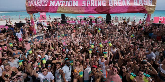 Guests attend Victoria's Secret PINK Nation Hosts Spring Break Bash on March 14, 2017 in Cancun, Mexico.  