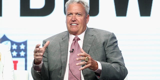 Rex Ryan speaks during the ESPN portion of the Summer Television Critics Association Press Tour on July 26, 2017, in Beverly Hills, California.