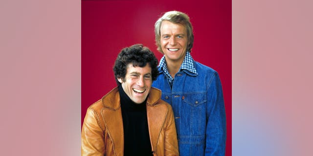Paul Michael Glaser, left, as the streetwise David Starsky and David Soul as the intellectual Kenneth "Hutch" Hutchinson are two Southern California plainclothes detectives who tear around the streets of "Bay City" fighting crime in Starsky's two-door red Ford Torino.