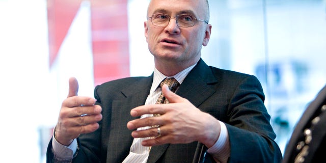 Andrew Puzder, chief executive officer of CKE Restaurants Inc., speaks during an editorial board meeting in New York, U.S., on Tuesday, March 10, 2009.