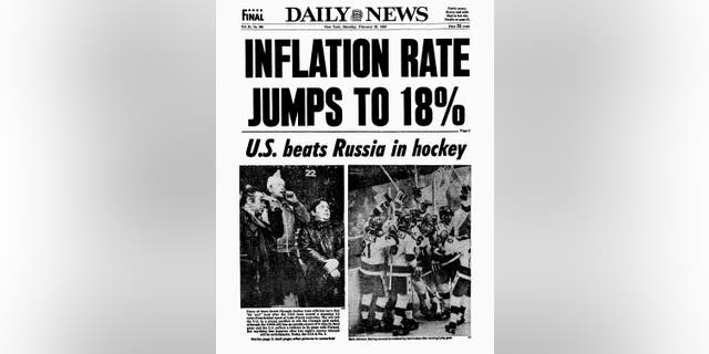 Daily News front page Feb. 23, 1980. Headline: Faces of three Soviet Olympic hockey team officials have that, "Oy vey!" look after the USA team scored a stunning 4-3 come-from-behind upset at Lake Placid.