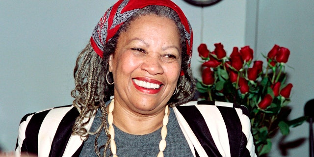 U.S. author Toni Morrison smiles in her office at Princeton University in New Jersey, while being interviewed by reporters on Oct. 7, 1993.