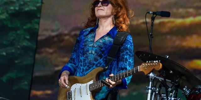 Bonnie Raitt performs at Hyde Park on July 15, 2018, in London.