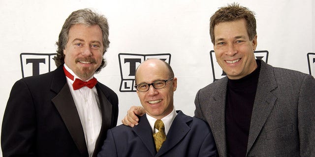 "My Three Sons" cast members, from left, Stanley Livingston, Barry Livingston and Don Grady pose backstage at the TV Land Awards at the Hollywood Palladium on March 2, 2003, in Hollywood. Grady passed away in 2012.