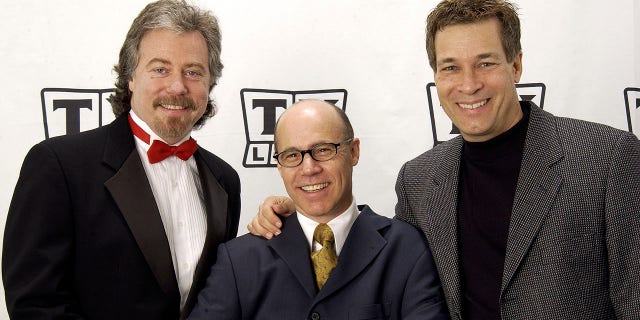 "My Three Sons" cast members, from left, Stanley Livingston, Barry Livingston and Don Grady pose backstage at the TV Land Awards at the Hollywood Palladium on March 2, 2003, in Hollywood. Grady passed away in 2012.