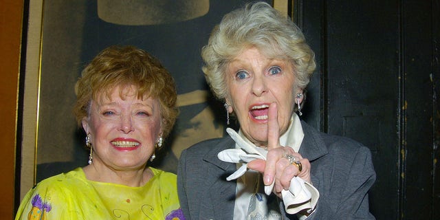Rue McClanahan, left, and Elaine Stritch at New York City's Webster Hall for the 2004-2005 Obie Awards. They were presenters at the event. Stritch previously auditioned for "The Golden Girls."