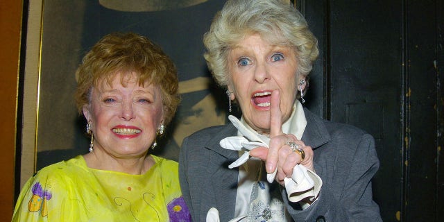 Rue McClanahan, left, and Elaine Stritch at New York City's Webster Hall for the 2004-2005 Obie Awards. They were presenters at the event. Stritch previously auditioned for "The Golden Girls."