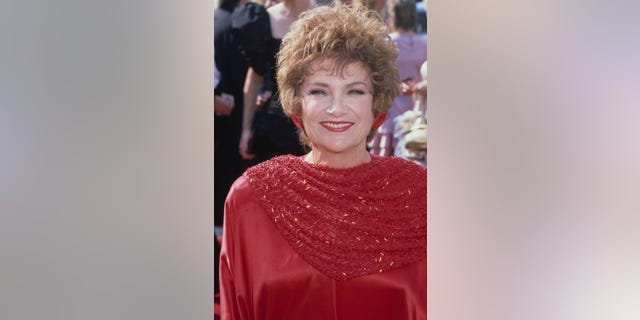 Estelle Getty is seen attending the 40th Annual Primetime Emmy Awards in 1988. Getty received the "Outstanding Supporting Actress in a Comedy Series" award for her performance as Sophia Petrillo in "The Golden Girls."