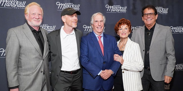 From left: Don Most, Ron Howard, Henry Winkler, Marion Ross and Anson Williams are seen here in 2019 attending a gala honoring "Happy Days." Williams has remained close with his castmates over the years.