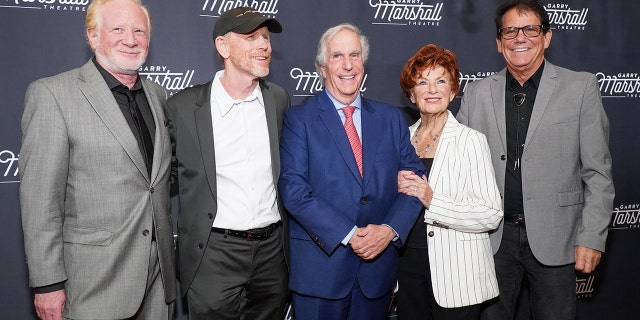 From left: Don Most, Ron Howard, Henry Winkler, Marion Ross and Anson Williams are seen here in 2019 attending a gala honoring "Happy Days." Williams has remained close with his castmates over the years.