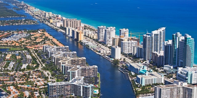Aerial view of Hollywood, Florida