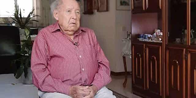 Shlomo Perel is pictured at his home in Givatayim, Israel. Perel, who survived the Holocaust, recently died at the age of 98.