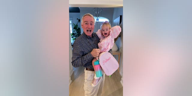 Skip Poppell takes his two-year-old granddaughter, Palmer, to pre-school every Tuesday and Thursday morning.