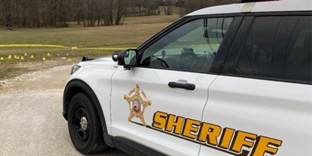 A vehicle with the Lawrence County Sheriff's Department.  