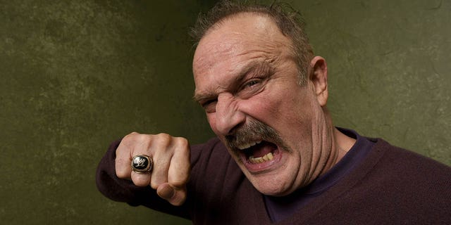 jake fighter "The snake" roberts de "The Resurrection of Jake the Snake Roberts" poses for a portrait in the Village at the Lift Presented by McDonald's McCafe during the 2015 Sundance Film Festival on January 23, 2015 in Park City, Utah.