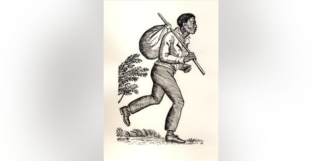 Slave Joe became a fugitive after the Battle of the Alamo. He fled Texas in 1838 to find the family of master William B. Travis, who was killed at the Alamo, in Alabama. Lee Spencer White and Ron J. Jackson Jr., authors of "Joe, the Slave Who Became an Alamo Legend," traced Joe's life to Alabama but never learned his fate. Illustration by Gary Zaboly.