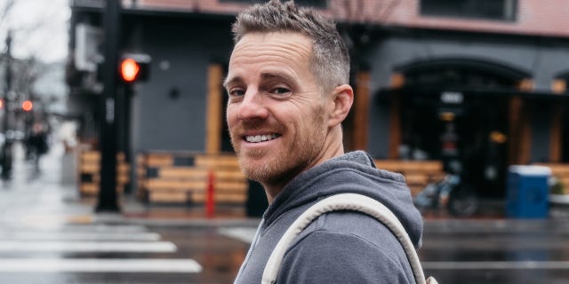 After what happened to him in San Francisco, Aylworth (pictured) — along with his wife and their two sons (now 9 and 5) — moved to Nampa, Idaho.