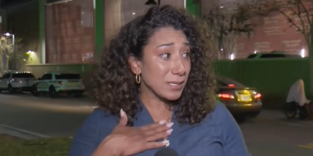 Luana Munoz, journalist of Orlando's WESH 2 news outlet, breaks down on-air as she reports on the fatal shooting that killed a 9-year-old girl and journalist Dylan Lyons early Wednesday.