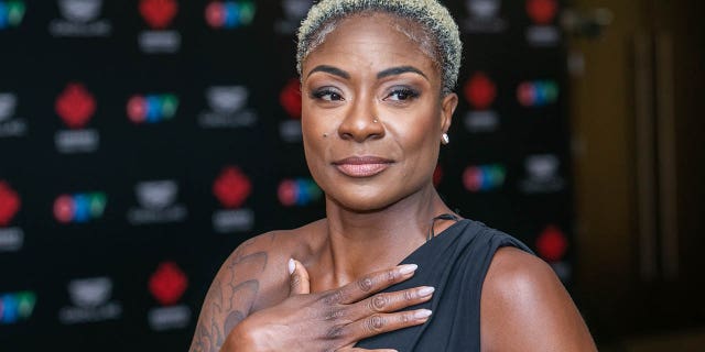 Jully Black attends the unveiling of her 2021 Canada Walk of Fame plaque to celebrate her induction into Arts & Entertainment during the 2022 Canada Walk of Fame Gala at the Beanfield Centre, Exhibition Place on December 3, 2022 in Toronto.