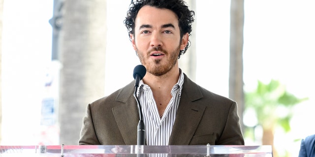 Kevin Jonas at the star ceremony where the Jonas Brothers are honored with a star on the Hollywood Walk of Fame on Jan. 30, 2023 in Los Angeles.