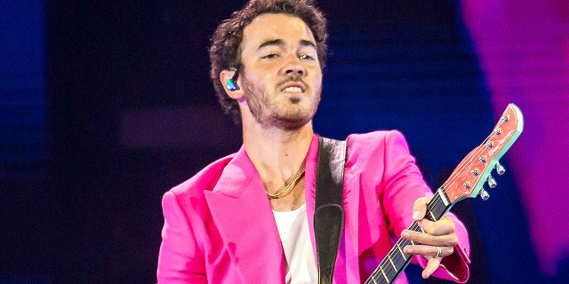 Kevin Jonas, of Jonas Brothers performs during a concert as part of the 'Remember This Tour' at Arena Monterrey on Sept. 1, 2022 in Monterrey, Mexico.
