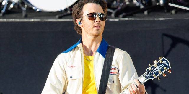 Nick Jonas, Joe Jonas, Kevin Jonas perform at Global Citizen Concert in Central Park on September 24, 2022 in New York City.