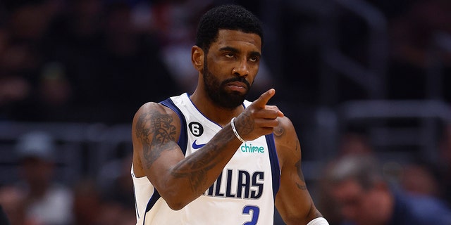 Kyrie Irving #2 of the Dallas Mavericks at Crypto.com Arena on February 08, 2023 in Los Angeles, California. 