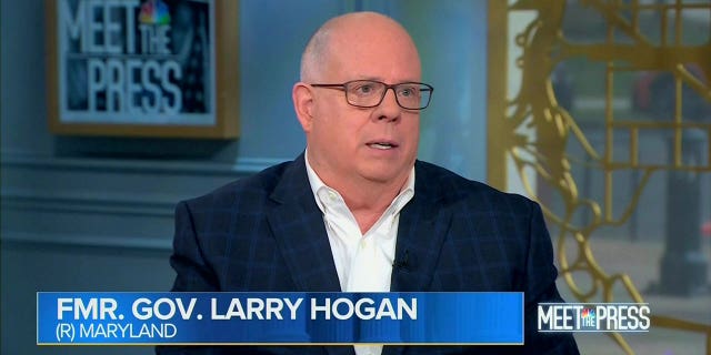 Former Maryland Gov. Larry Hogan appeared on NBC's "Meet the Press" Sunday