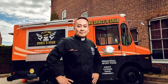 Father Leo Patalinghug responded to the need for safe and in-person community meals through the Plating Grace and Grub Food Truck