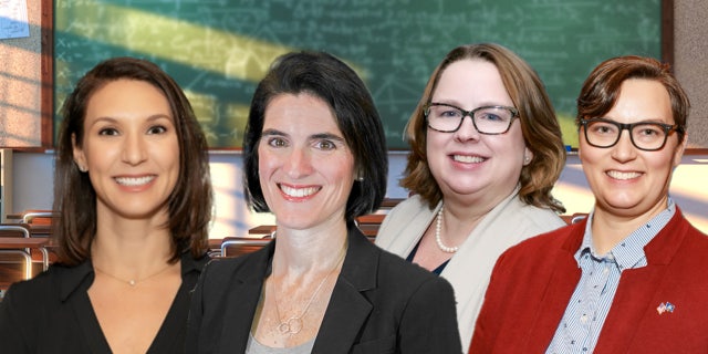 From left: Democratic Reps. Jennifer Leeper, Cristin McCarthy Vahey, Sarah Keitt, and Dominique Johnson.